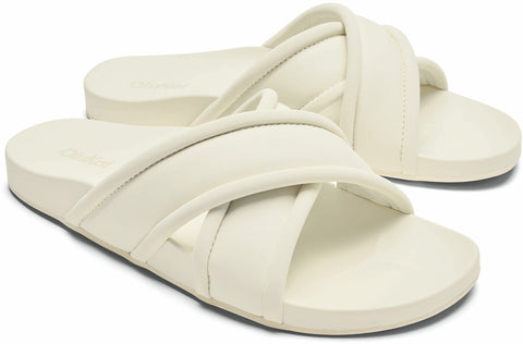 Ani - Womens - White Sand Slides OLUKAI 