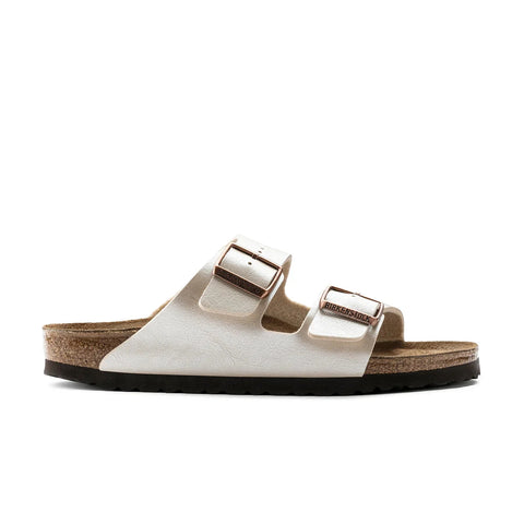 Arizona - Birko Flor - Graceful Pearl White - Regular Slides Birkenstock 