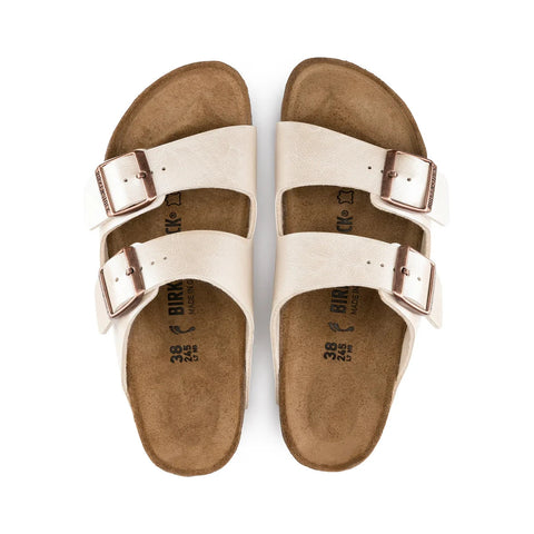 Arizona - Birko Flor - Graceful Pearl White - Regular Slides Birkenstock 