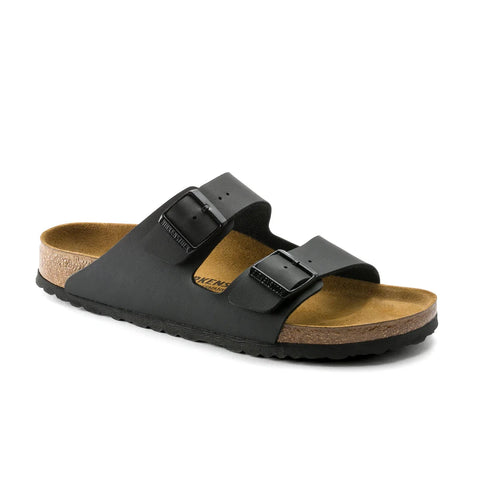 Arizona Birko-Flor (Regular Width) - Black Slides Birkenstock 