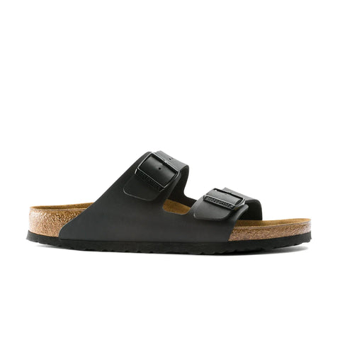 Arizona Birko-Flor (Regular Width) - Black Slides Birkenstock 