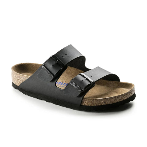Arizona Birko-Flor (Regular Width) Soft Footbed - Black Slides Birkenstock 