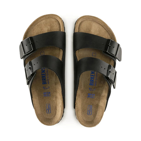 Arizona Birko-Flor (Regular Width) Soft Footbed - Black Slides Birkenstock 