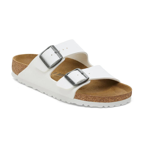 Arizona Birko-Flor (Regular Width) - White Slides Birkenstock 