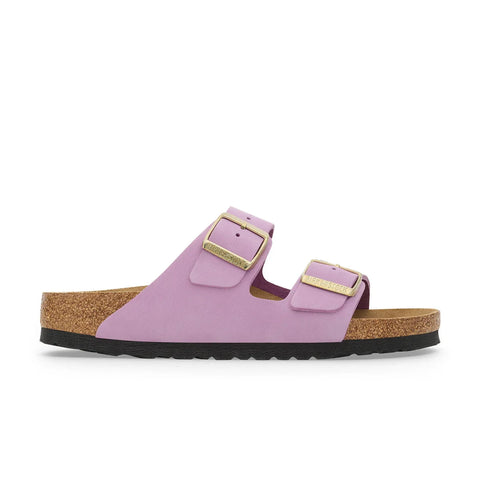 Arizona - Nubuck Leather - Crocus - Regular Slides Birkenstock 