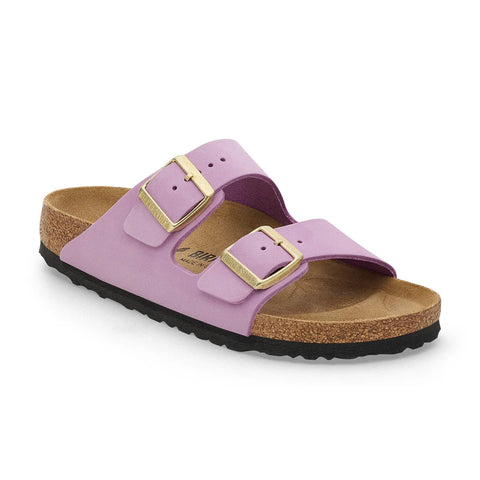 Arizona - Nubuck Leather - Crocus - Regular Slides Birkenstock 