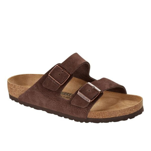 Arizona Nubuck Leather (Regular Width) - Roast Slides Birkenstock 