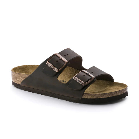 Arizona Oiled Leather (Regular Width) - Habana Slides Birkenstock 