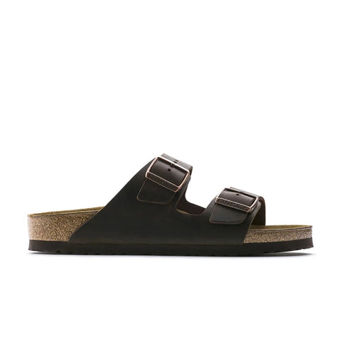 Arizona Oiled Leather (Regular Width) - Habana Slides Birkenstock 