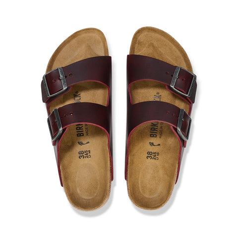 Arizona - Oiled Leather - Zinfandel - Regular Slides Birkenstock 