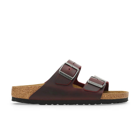 Arizona - Oiled Leather - Zinfandel - Regular Slides Birkenstock 