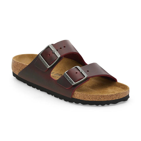 Arizona - Oiled Leather - Zinfandel - Regular Slides Birkenstock 