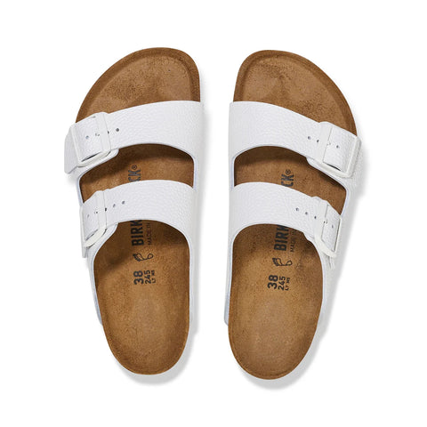 Arizona Smooth Leather (Regular Width) - White Slides Birkenstock 