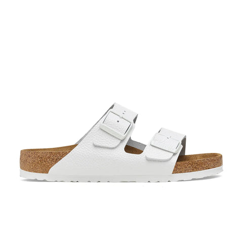 Arizona Smooth Leather (Regular Width) - White Slides Birkenstock 