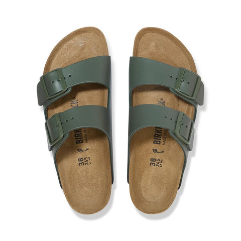 Arizona - Smooth Leather - Thyme - Regular Slides Birkenstock 