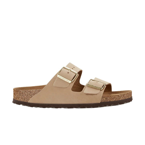 Arizona Soft Footbed - Sandcastle - Nubuck - Regular Width Slides Birkenstock 