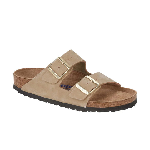 Arizona Soft Footbed - Sandcastle - Nubuck - Regular Width Slides Birkenstock 