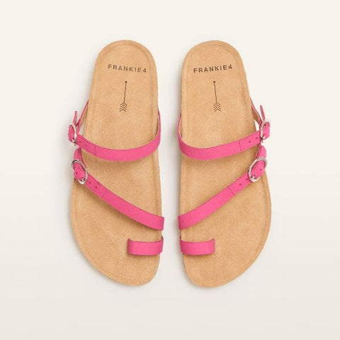 Blake - Hot Pink Nubuck Slides Frankie4 