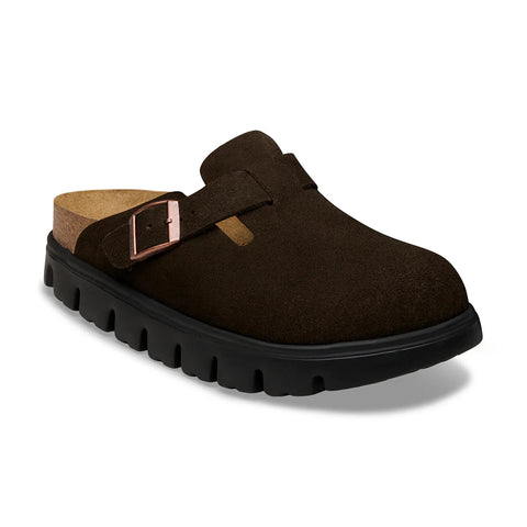 Boston Chunky Suede - Mocca - Narrow Width Clogs Birkenstock 