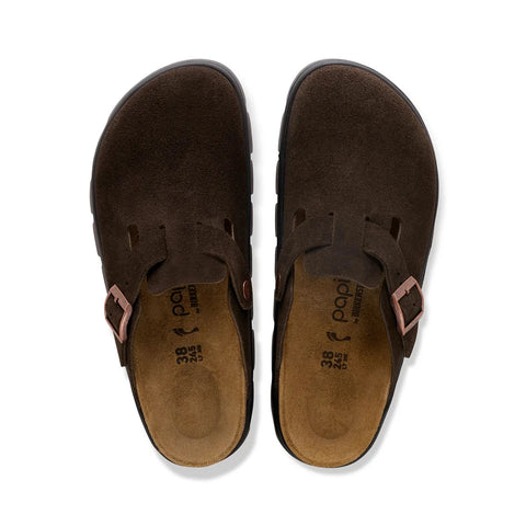 Boston Chunky Suede - Mocca - Narrow Width Clogs Birkenstock 