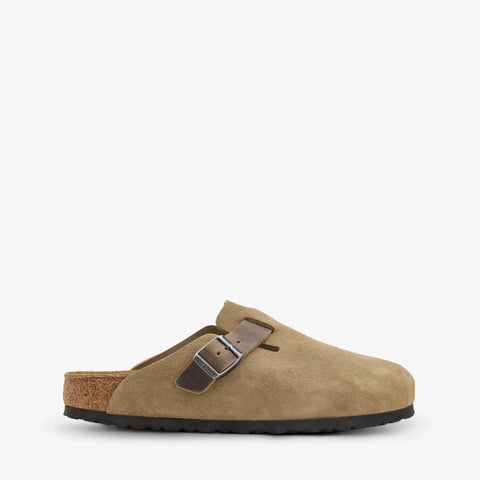 Boston Oiled / Suede Leather (Regular Width) - Faded Khaki Clogs Birkenstock 