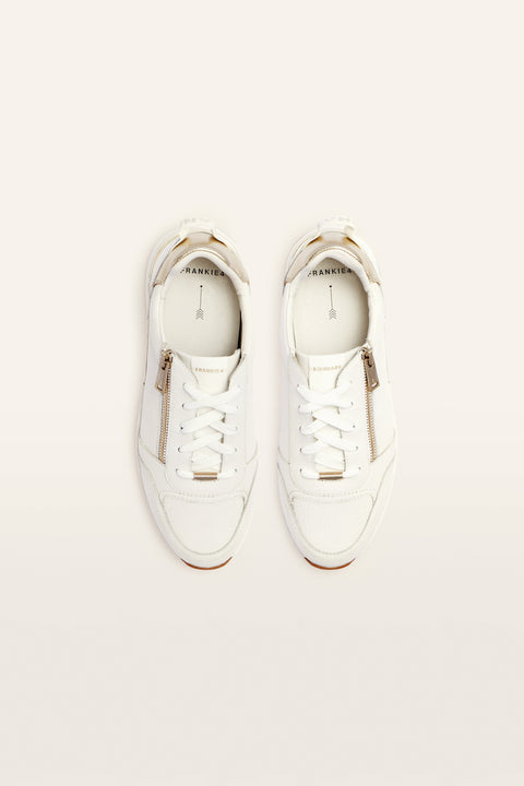 Brooklyn III - Womens - White/Gold Sneakers Frankie4 