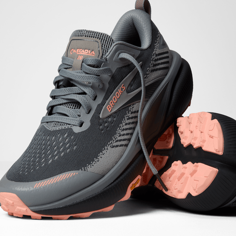 Cascadia 20 - Womens - Grey / Peach Athletic BROOKS 