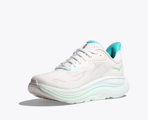 Clifton 10 - Womens - White/Cielo Blue Athletic Hoka 