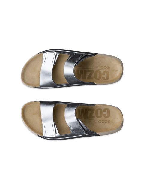Cozmo - Womens - Pure Silver Slides ECCO 