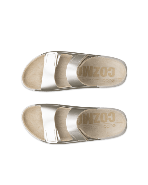 Cozmo - Womens - Pure White Gold Slides ECCO 