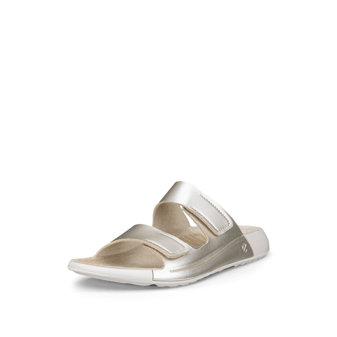 Cozmo - Womens - Pure White Gold Slides ECCO 