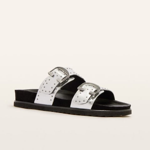 Deon - Silver Stud Slides Frankie4 