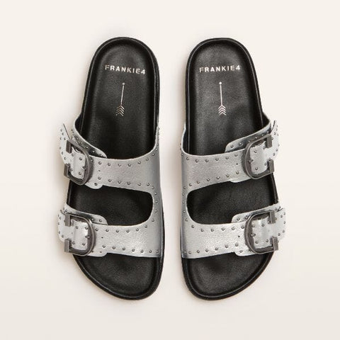 Deon - Silver Stud Slides Frankie4 