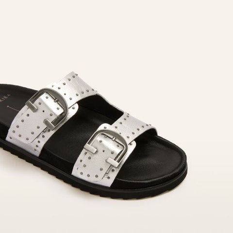 Deon - Silver Stud Slides Frankie4 