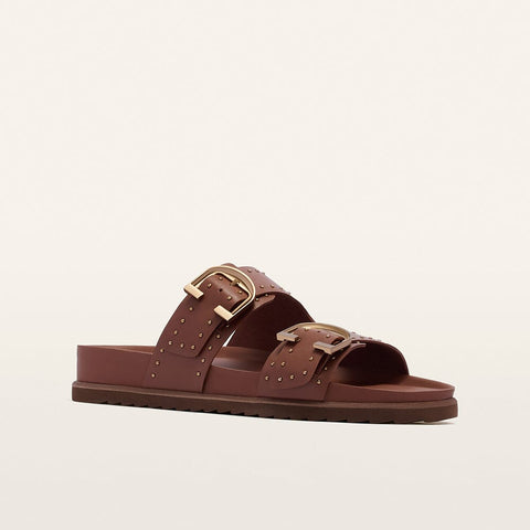 Deon - Womens - Rich Tan Stud Sandals Frankie4 