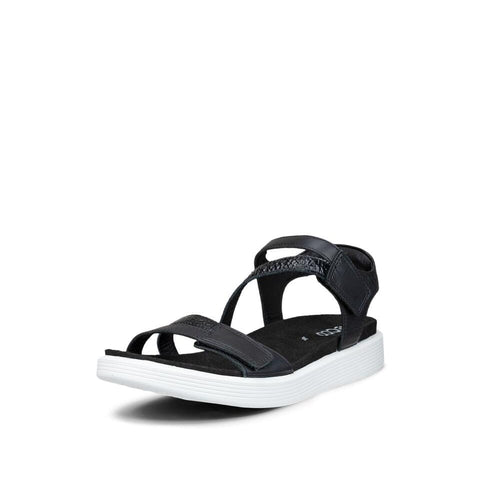 Ecco Soft Sandal 3 Strap - Womens - Black Sandals ECCO 