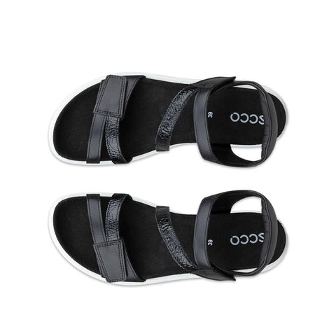 Ecco Soft Sandal 3 Strap - Womens - Black Sandals ECCO 