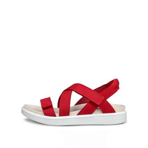 Ecco Soft Sandal 3 Strap - Womens - Chili Red Sandals ECCO 