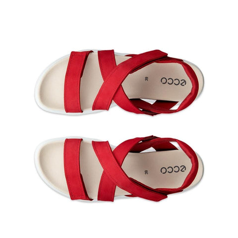 Ecco Soft Sandal 3 Strap - Womens - Chili Red Sandals ECCO 