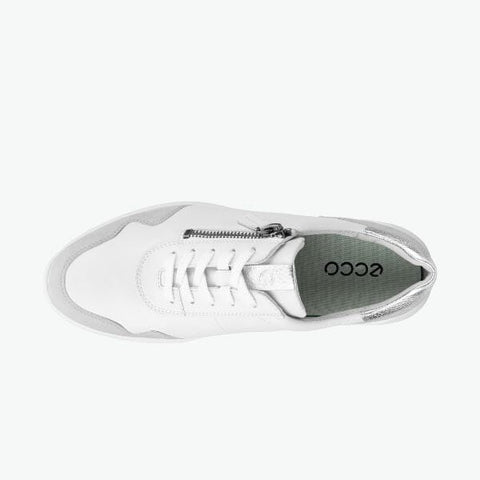 Flexure Runner - Womens - Gravel/White/Pure Silver Sneakers ECCO 
