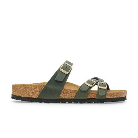 Franca Thyme Oiled Leather - Regular Slides Birkenstock 