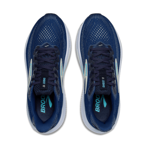 Ghost 17 - Womens - Navy/Green/Turquoise - Wide Athletic BROOKS 