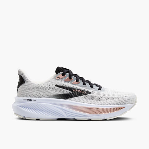 Ghost 17 - Womens - White/Black/Rose Gold Athletic BROOKS 