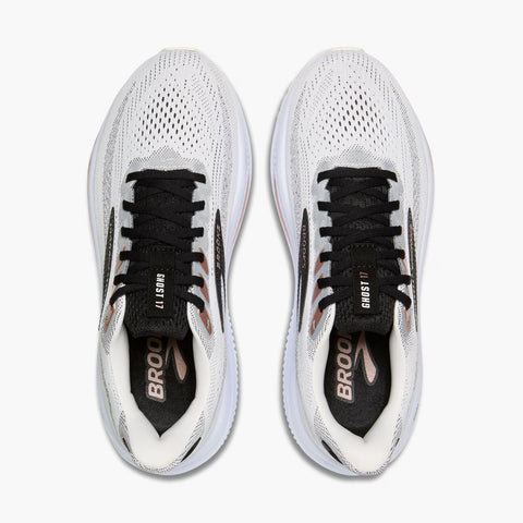 Ghost 17 - Womens - White/Black/Rose Gold Athletic BROOKS 