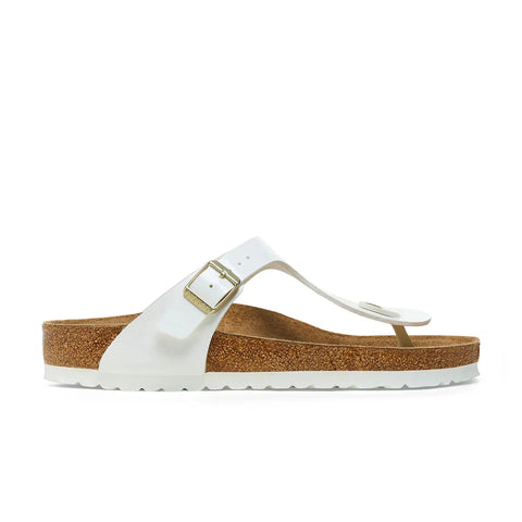 Gizeh Birko-Flor Patent (Regular Width) - White Thongs Birkenstock 