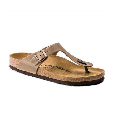 Gizeh Oiled Leather (Regular Width) - Tabacco Slides Birkenstock 