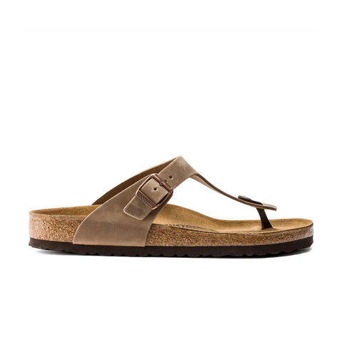 Gizeh Oiled Leather (Regular Width) - Tabacco Slides Birkenstock 