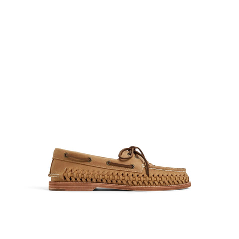 Gold Cup Authentic Original Woven Leather - Mens - Tan Boat Sperry 