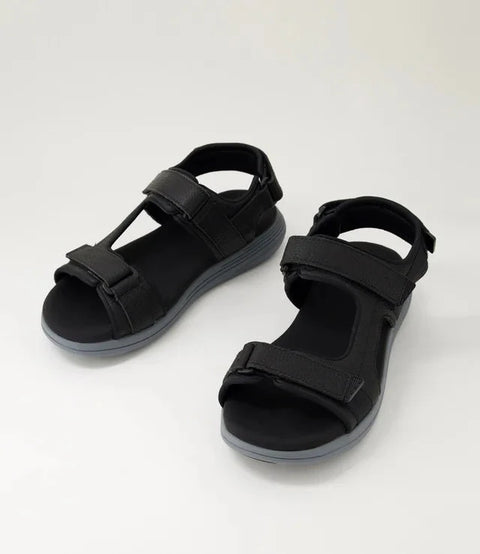 Hampton Sandal - Mens - Black Sandals Rockport 
