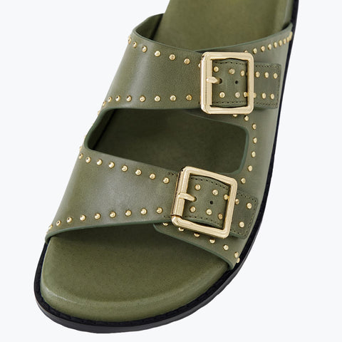 Havro - Womens - Olive Slides ZIERA 